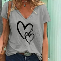 Ženske majice s izrezom u obliku slova u, Ležerne široke elegantne bluze s napuhanim rukavima, ljetni vrhovi u obliku slova u