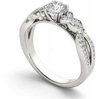 Carat T.W. Diamond Vintage 14KT zaručnički prsten od bijelog zlata