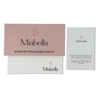 Miabella Women CT stvorio je Sapphire & Diamond 10kt White Gold Halo 2-komadića vjenčanja