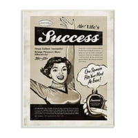 Stupell Industries Uspjeh sprej Smiješno Vintage Comic Dizajn zidna ploča Ester Kay