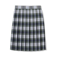 Pletena karirana suknja srednje duljine s podesivim strukom za djevojčice s francuskim tostom