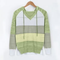 Ženski pulover od donjeg dijela leđa, majica s Vintage uzorkom, preveliki pulover, vrhovi, zeleni, donji dio leđa