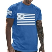 Muška ležerna majica sa zastavom Dana neovisnosti Mekana i Udobna pamučna majica s malim printom s okruglim vratom i kratkim rukavima