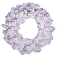 Umjetni Božićni vijenac od kristalno bijele jele od 24, neosvijetljeni-božićni vijenac od jele-Sezonski dekor za zatvoreni dom