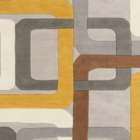 Umjetnički tkalci Grsns sivi moderni 9'9 kvadratna prostirka prostirka