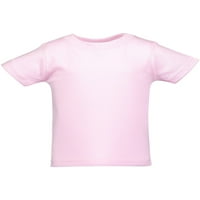 pamučna majica kratkih rukava za bebe i malu djecu, majica s okruglim vratom od dresa, ružičasta