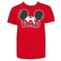 $ 46014-srednja muška majica s ušima oca Mikija Mausa, crvena - srednja