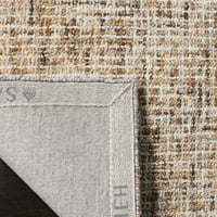Apstraktni tepih od vune u geometrijskim prugama, zlatno plava, 2 '3 10'