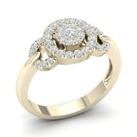 1 2CT TDW Diamond 10K zaručnički prsten od žutog zlata