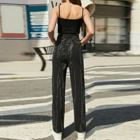 Ženske hlače od 991, ženske Ležerne ulične široke teretne hlače srednjeg struka, traperice s džepovima, ženske crne hlače, veličina