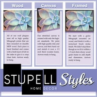 Stupell Industries Elegantne plave cvjetove Sažetak Glam Flowers Canvas Wall Art by Studio W
