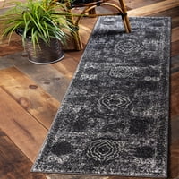 Jedinstveni tepih od 2 ' 8 '8 otrcani Šik obrub trkača idealan je za kupaonicu, hodnik, blatobran, praonicu rublja