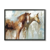 Višeslojna apstraktna slika Konji, ždrijebe, domaće životinje, uokvirena zidna umjetnost, 24, dizajn