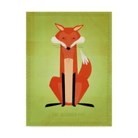 Zaštitni znak likovna umjetnost 'Crooked Fox' platno umjetnost Johna W. Golden