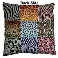 tigar, zebra, žirafa, Leopard, krava, gepard, šareni otisci, jastučnica za uređenje doma, navlaka za jastuke