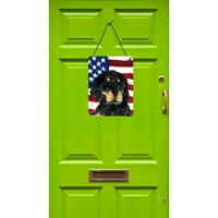 94042 američka zastava s otiscima Gordona settera obješenim na zid ili vrata, 12.16, višebojna