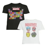 Marvel muški i veliki muški Osvetnici grafičke majice, 2- pakiranje