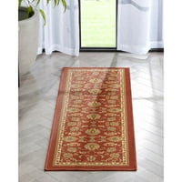 Dobro tkani tepih MBP tradicionalni moderni orijentalni Crveni 20 5' trkački tepih