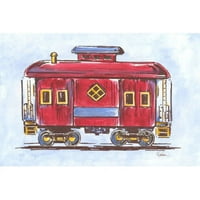 Marmont Hill Crveni vlak od strane Reesa Qualia Slikanje tiska na omotanom platnu