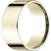 Ženski zaručnički prsten od žutog zlata od 18k, ravan, udobno pristajanje