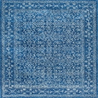 Vintage tepih, 2 ' 8 8', Mornarsko plava
