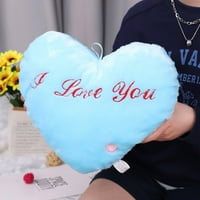 Jastučnica za Valentinovo jastuci za bacanje u obliku srca svijetli LED jastuk koji mijenja boju svijetli mekani jastuk + Plava
