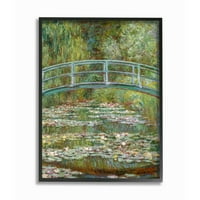 Stupell Industries most preko ljiljana Monet Classic slikanja galerije omotana platnu zidne umjetnosti, 36x48
