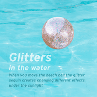Glitter Beach Ball Confetti Beach Ball napuhana lopta za zabavu za ljetnu plažu