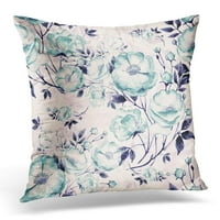 Plava apstrakcija divlje ruže s uzorkom akvarelne skice savršene su za vaš dizajn i šarene jastučnice-jastučnice za jastuke