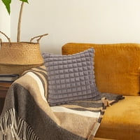 Jastučnice Jednobojni Prugasti jastuk za dnevnu sobu jastuk za kauč na uzglavlju karirani jastuk u struku Plišana jastučnica od zečića